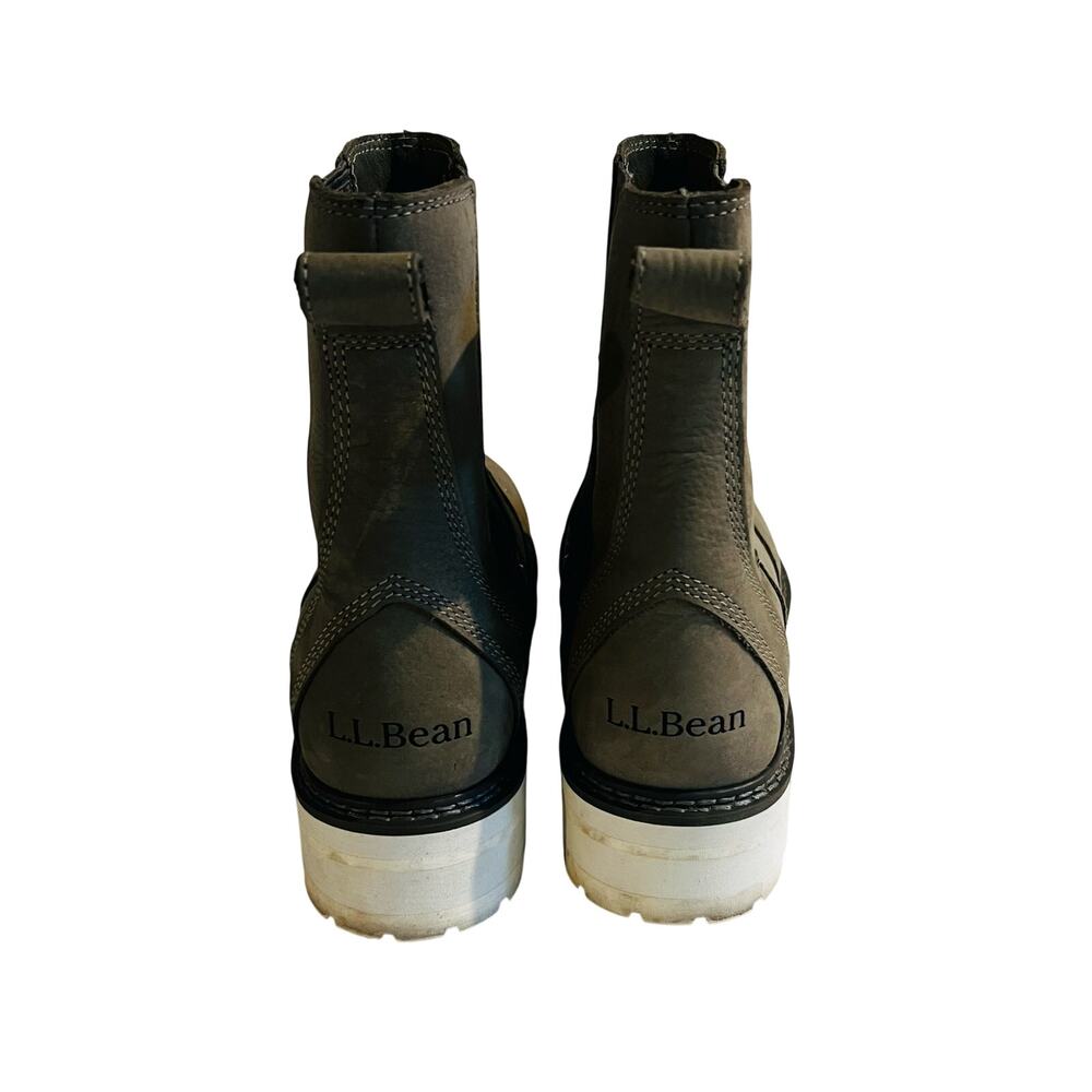 L.L. Bean Camden Hill Leather Chelsea Boots Size 9.5 Gray - Picture 4 of 7